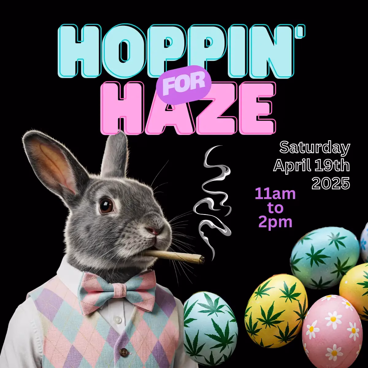 Special promotional flyer for 4/20 event featuring cannabis-related offers and discounts